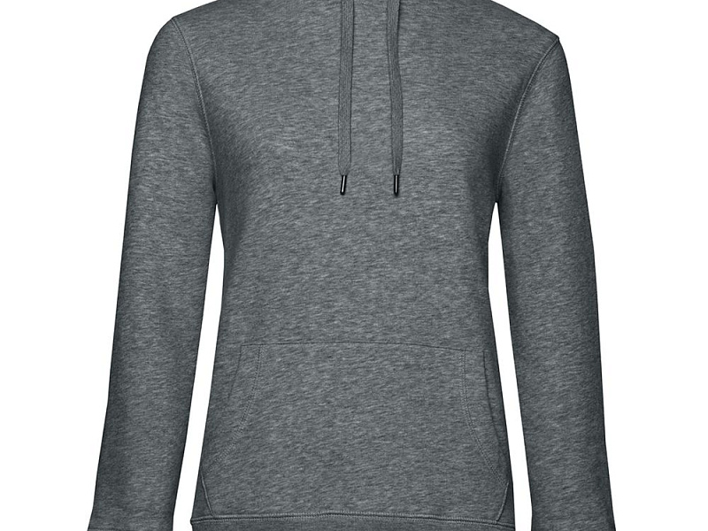 Толстовка с капюшоном женская Queen, темно-серый меланж