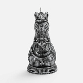 Свеча фигурная «Бюст лошади», серебристая