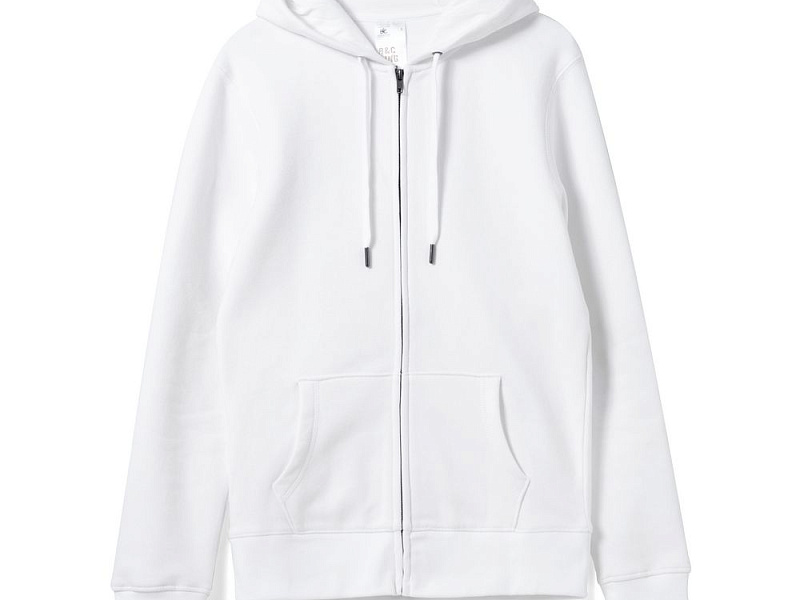 Толстовка на молнии с капюшоном унисекс King, белая