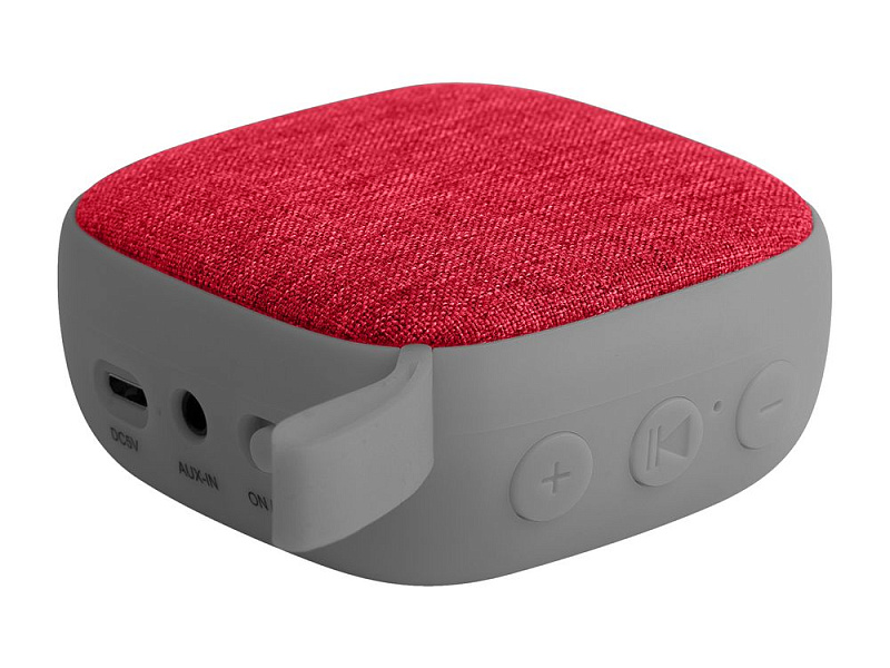 Беспроводная колонка Chubby, серая с красным
