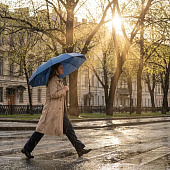 Зонт складной Regenfall, темно-синий