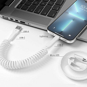Кабель Vonmahlen Allroundo Eco для быстрой зарядки, белый