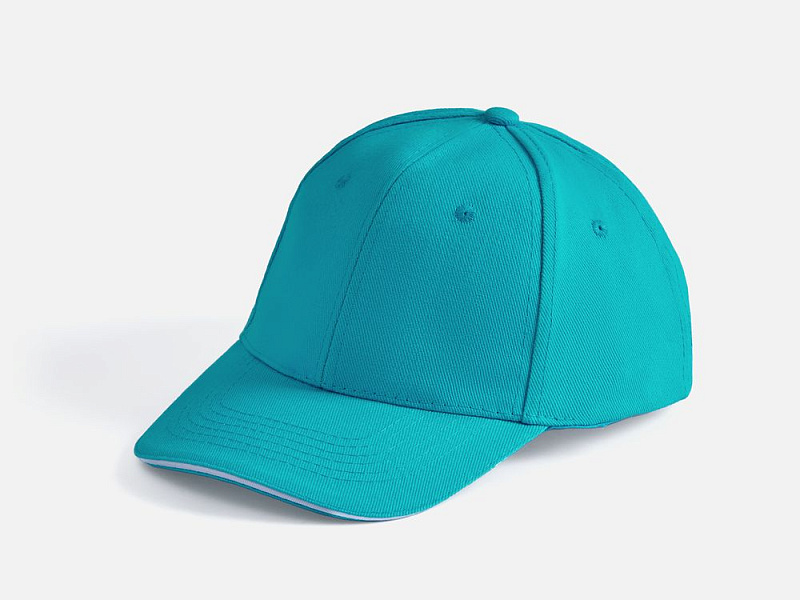 Бейсболка Buffalo, бирюзовая с белым