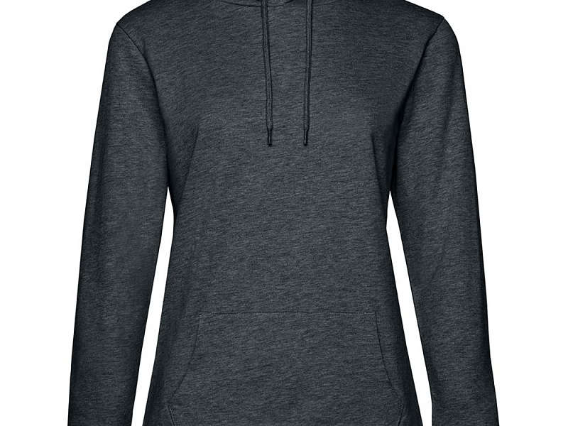 Толстовка с капюшоном женская Hoodie, серый меланж (антрацит)
