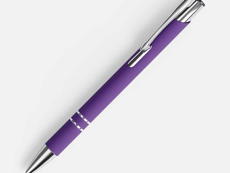 Ручка шариковая Keskus Soft Touch, фиолетовая