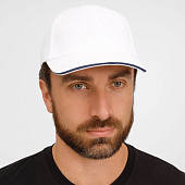 Бейсболка Buffalo, белая с темно-синим