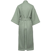 Халат вафельный женский Boho Kimono, зеленая мята