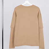 Футболка оверсайз с двойным рукавом Kosmos, бежевая