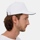 Бейсболка Long Beach, белая с темно-синим