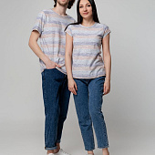 Футболка мужская Rayet двусторонняя, оранжевая с фиолетовым