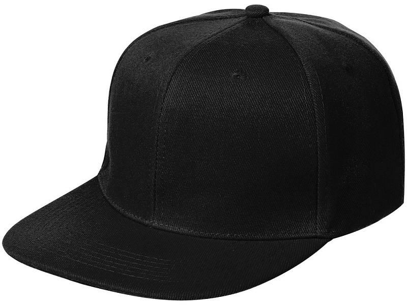 Бейсболка Snapback с прямым козырьком, черная