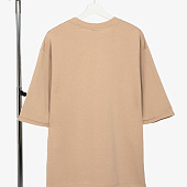 Футболка оверсайз унисекс Kosmos 2.0, бежевая