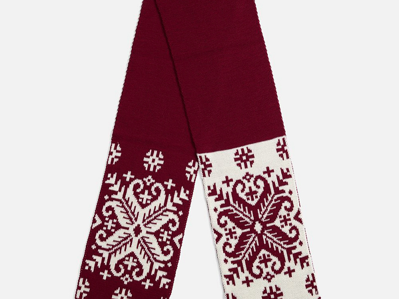 Шарф Wintertude M, красный с белым