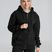 Толстовка на молнии с капюшоном Siverga Heavy 2.0, черная