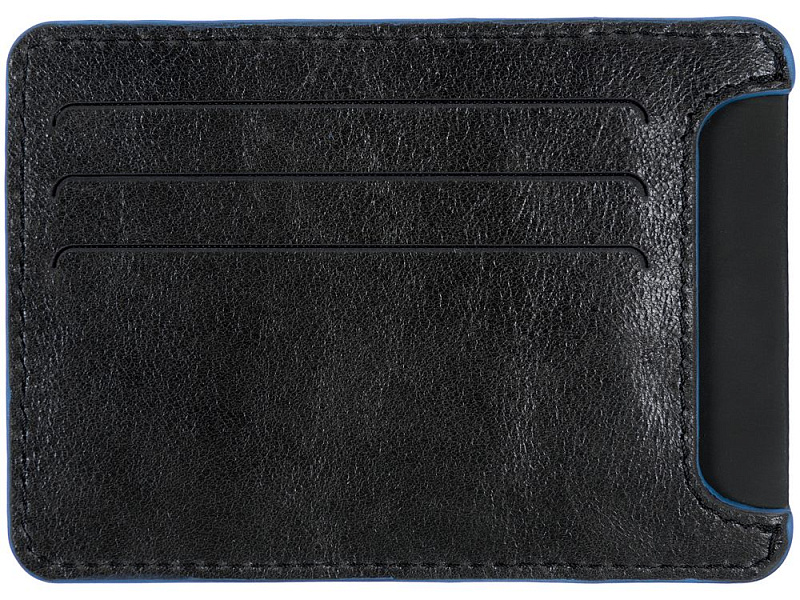 Чехол для карточек Arrival, черный с синим