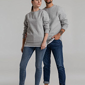 Свитшот унисекс King, серый меланж