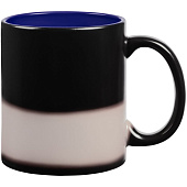 Кружка-хамелеон On Display, матовая, черная с синим