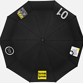 Зонт складной Cloudburst в подарочной упаковке, черный