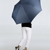 Зонт складной Fiber, темно-синий