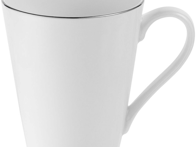 Кружка Select, белая с серебристой отводкой