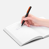 Ручка шариковая Inkolor, черная с оранжевым