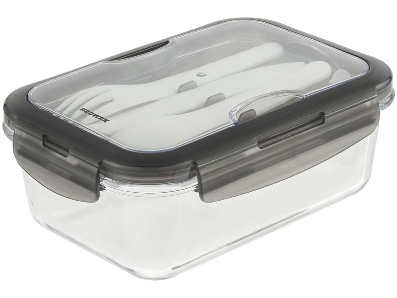 Ланчбокс Hard Work, серый