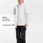 Худи детское оверсайз Junipero, молочное (белое)