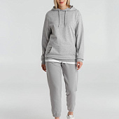 Толстовка с капюшоном унисекс Hoodie, серый меланж