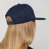 Бейсболка Snapback с прямым козырьком, темно-синяя