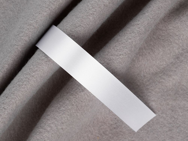 Лента сатиновая Satin 20 L, белая, 130 см