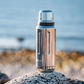 Термос Flask 1000, вакуумный, стальной зеркальный