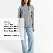 Худи унисекс Westray, серый меланж