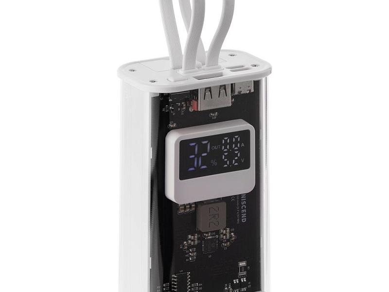 Аккумулятор с быстрой зарядкой Trellis Geek 10000 мАч, белый