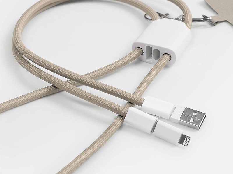Кабель-ланьярд energyFlex Pro, серо-бежевый