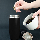 Термостакан с ситечком No Leak Infuser, черный