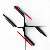 Шариковая ручка GrafeeX в чехле, черная с красным