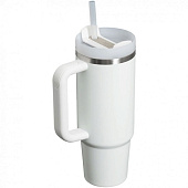 Термокружка Quencher H2.0 1180 с трубочкой, белая