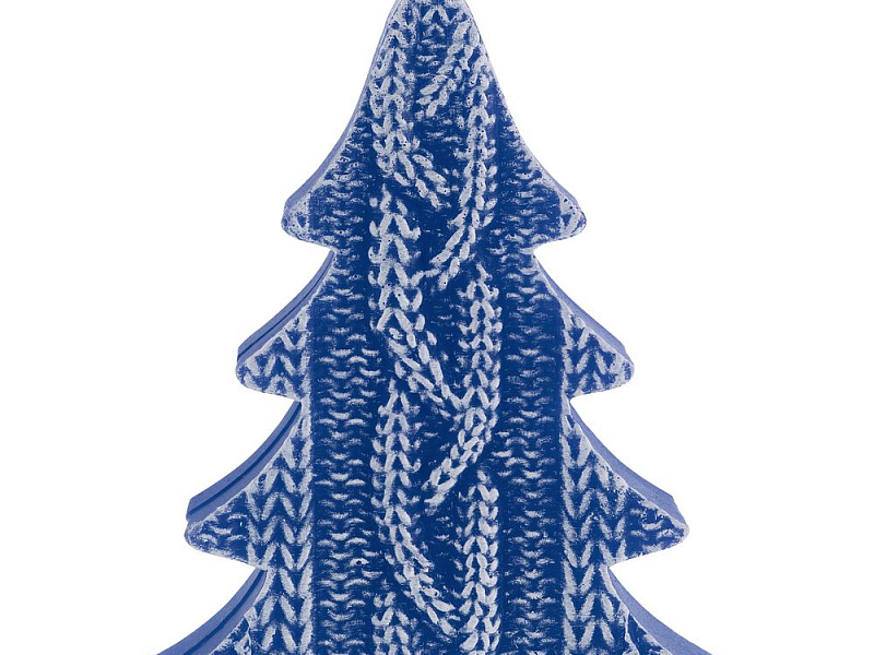 Свеча Kniteam, елка, синяя