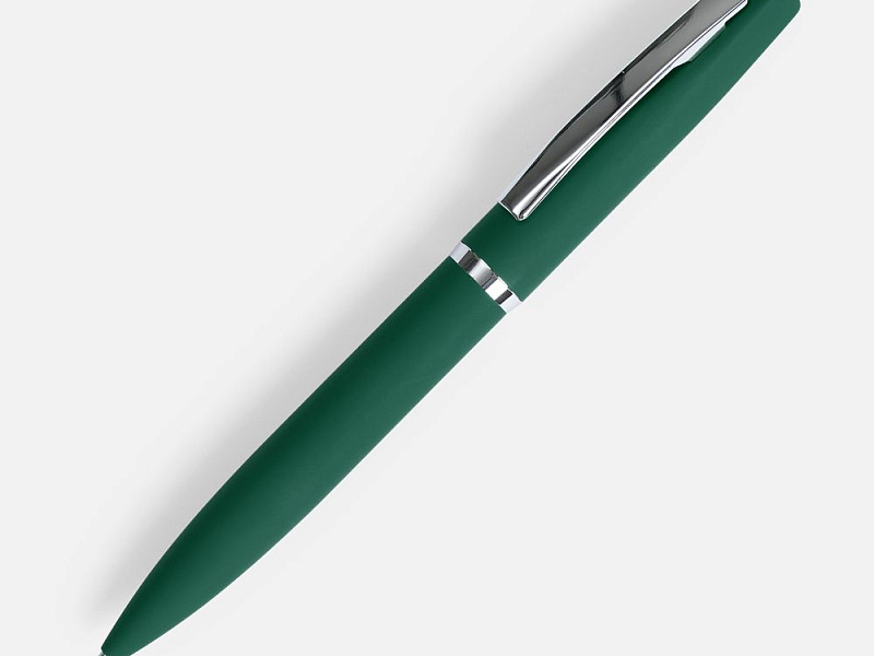 Ручка шариковая Bolt Soft Touch, зеленая