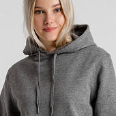 Толстовка с капюшоном унисекс King, темно-серый меланж