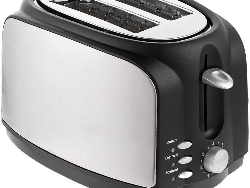 Электрический тостер Postre, серебристо-черный