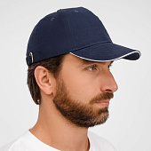 Бейсболка Buffalo, темно-синяя с белым