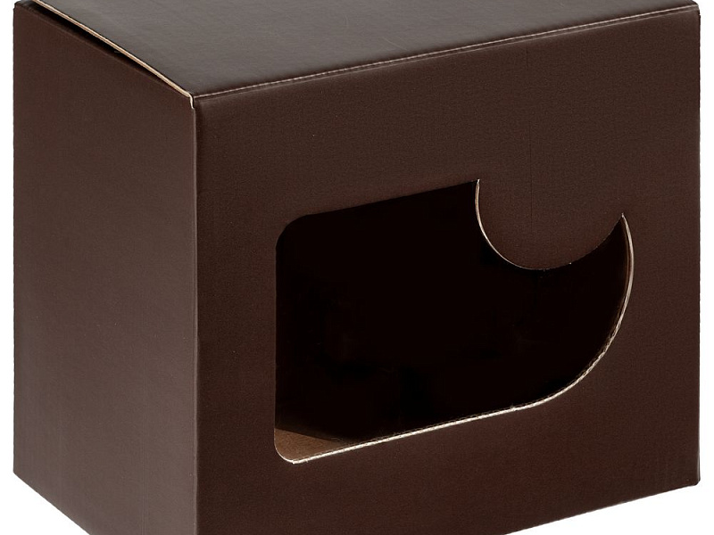 Коробка с окном Gifthouse, коричневая