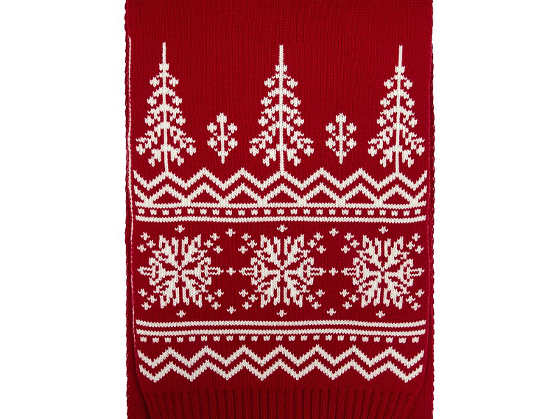 Шарф Elnik, красный с молочно-белым