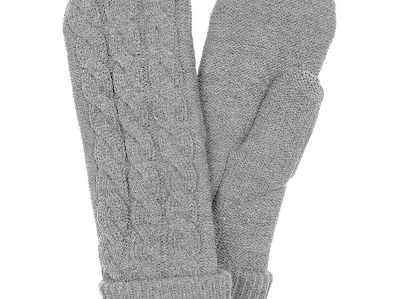 Варежки Heat Trick, светло-серый меланж