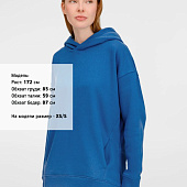 Худи оверсайз унисекс Tolla, синее (джинс)