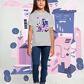 Футболка детская «Йогуртбург», светлый меланж