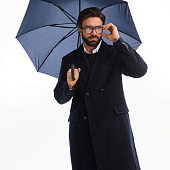 Зонт-трость Wind, темно-синий