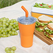 Термостакан Sapporo без логотипа, оранжевый