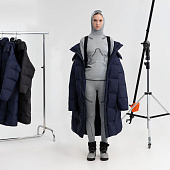 Пуховик унисекс Kapsula, серый